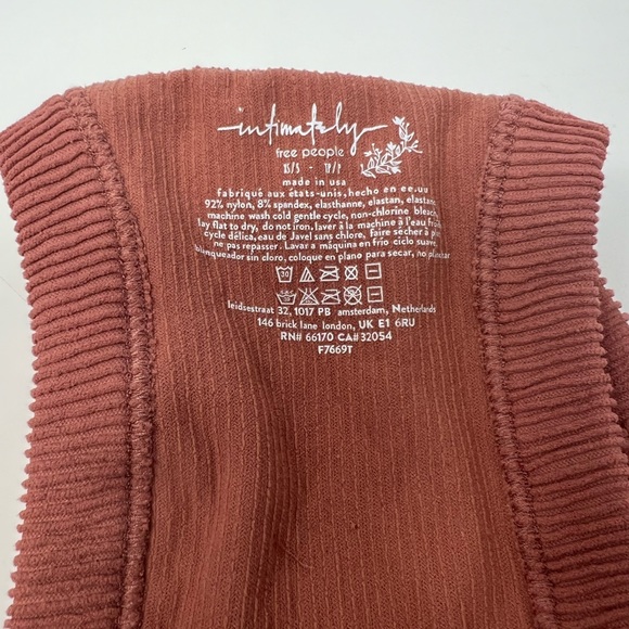 NWOT Free People Ribbed  Seamless Tank in Copper Rose Size XS/S(0-6) - Picture 9 of 10